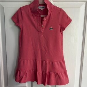 Lacoste Kids Pink Polo Dress